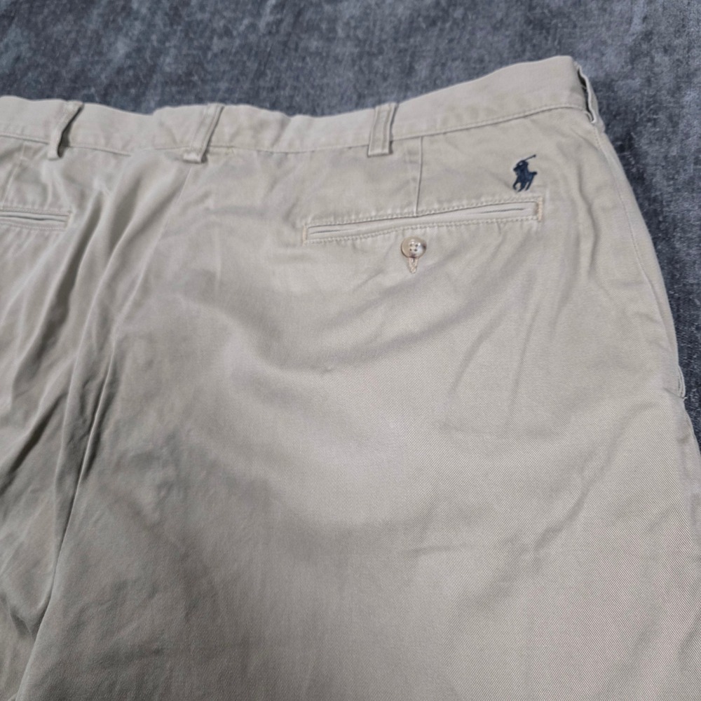 Polo Ralph Lauren Mens 38x36 Khaki Chino Pants Tan Cotton Twill Straight Leg